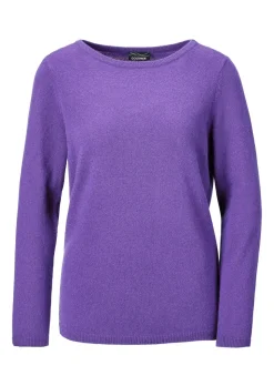 Kaschmirpullover mit U-Boot Ausschnitt