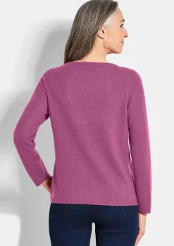 Kaschmirpullover mit U-Boot Ausschnitt