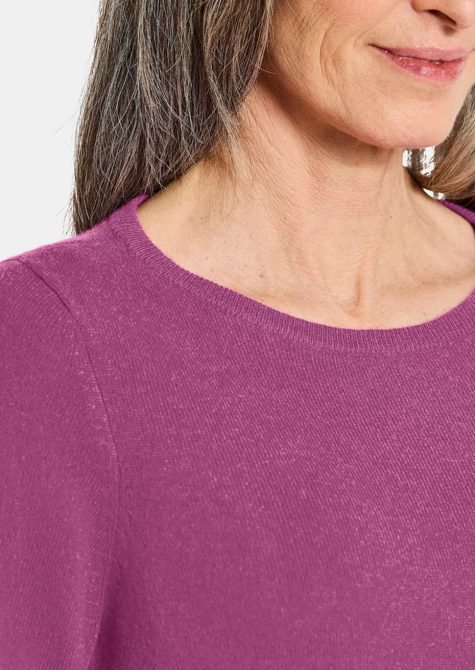 Kaschmirpullover mit U-Boot Ausschnitt
