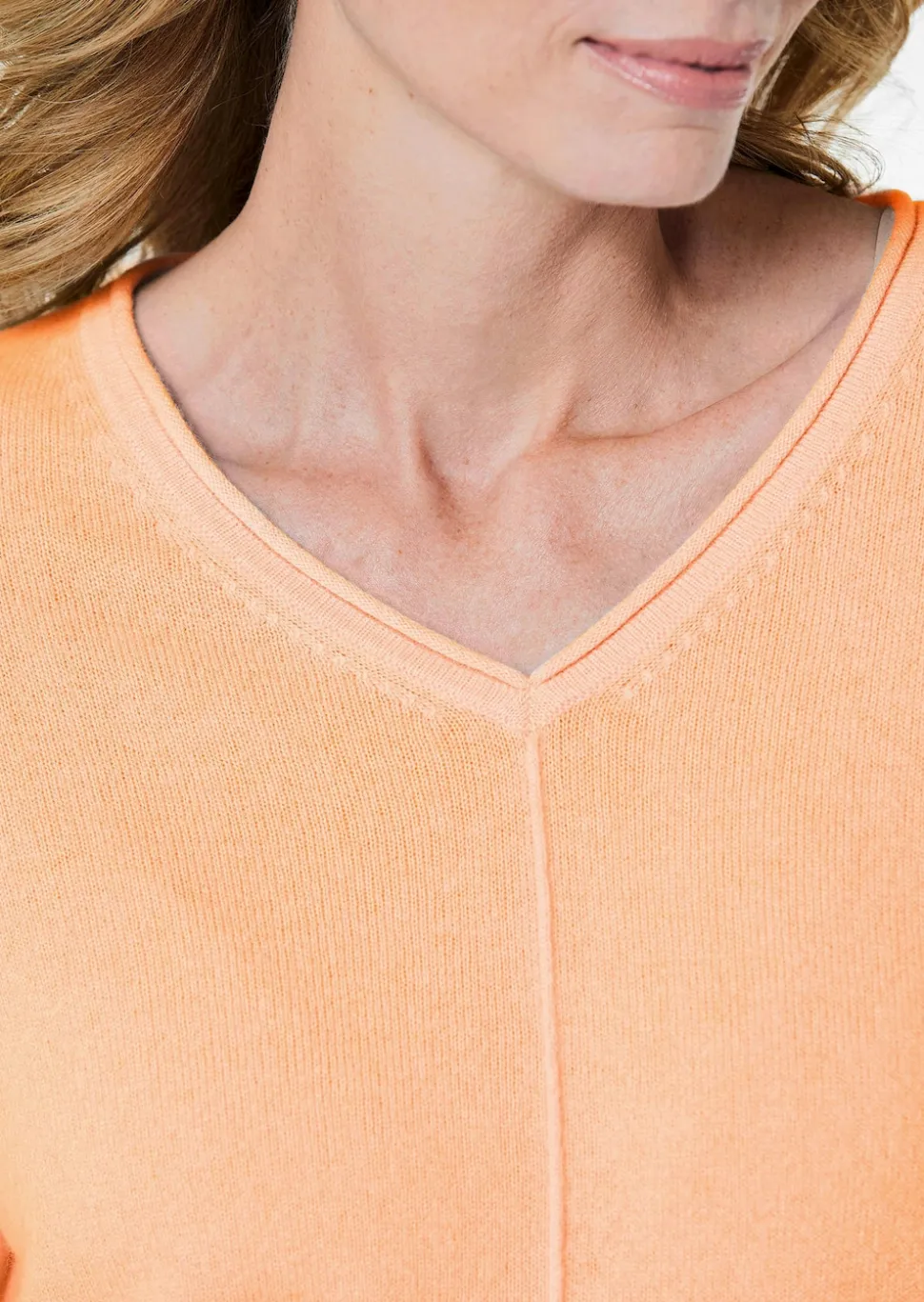 Kaschmirpullover mit V-Ausschnitt