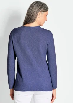 Kaschmirpullover mit V-Ausschnitt