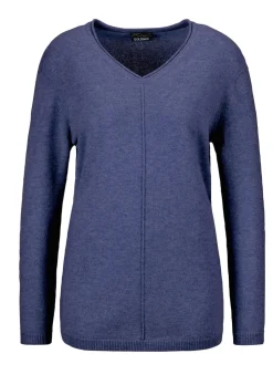 Kaschmirpullover mit V-Ausschnitt