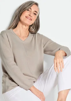 Kaschmirpullover mit V-Ausschnitt