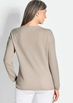 Kaschmirpullover mit V-Ausschnitt