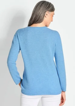 Kaschmirpullover mit V-Ausschnitt