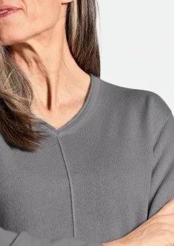 Kaschmirpullover mit V-Ausschnitt