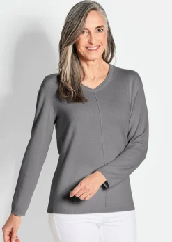 Kaschmirpullover mit V-Ausschnitt
