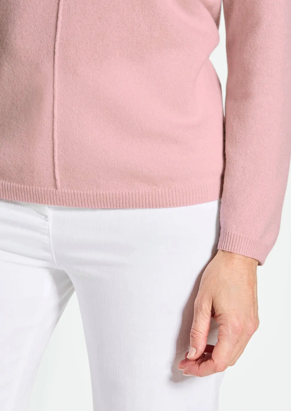 Kaschmirpullover mit V-Ausschnitt