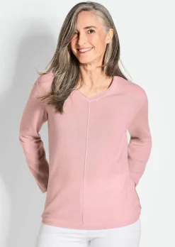 Kaschmirpullover mit V-Ausschnitt