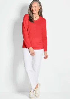 Kaschmirpullover mit V-Ausschnitt