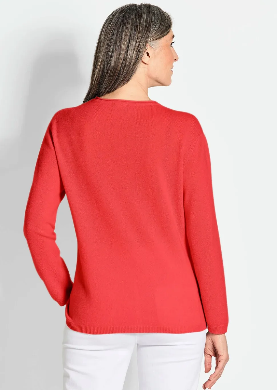 Kaschmirpullover mit V-Ausschnitt