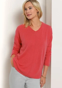 Kaschmirpullover mit V-Ausschnitt