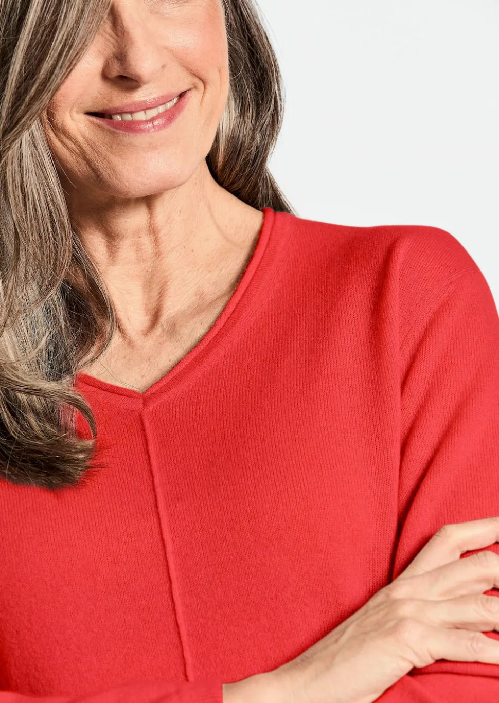 Kaschmirpullover mit V-Ausschnitt