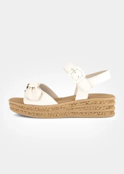 Keilsandalen aus echtem Leder