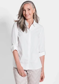 Klassische Bluse mit Krempelfunktion