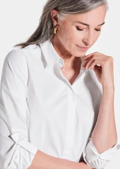Klassische Bluse mit Krempelfunktion