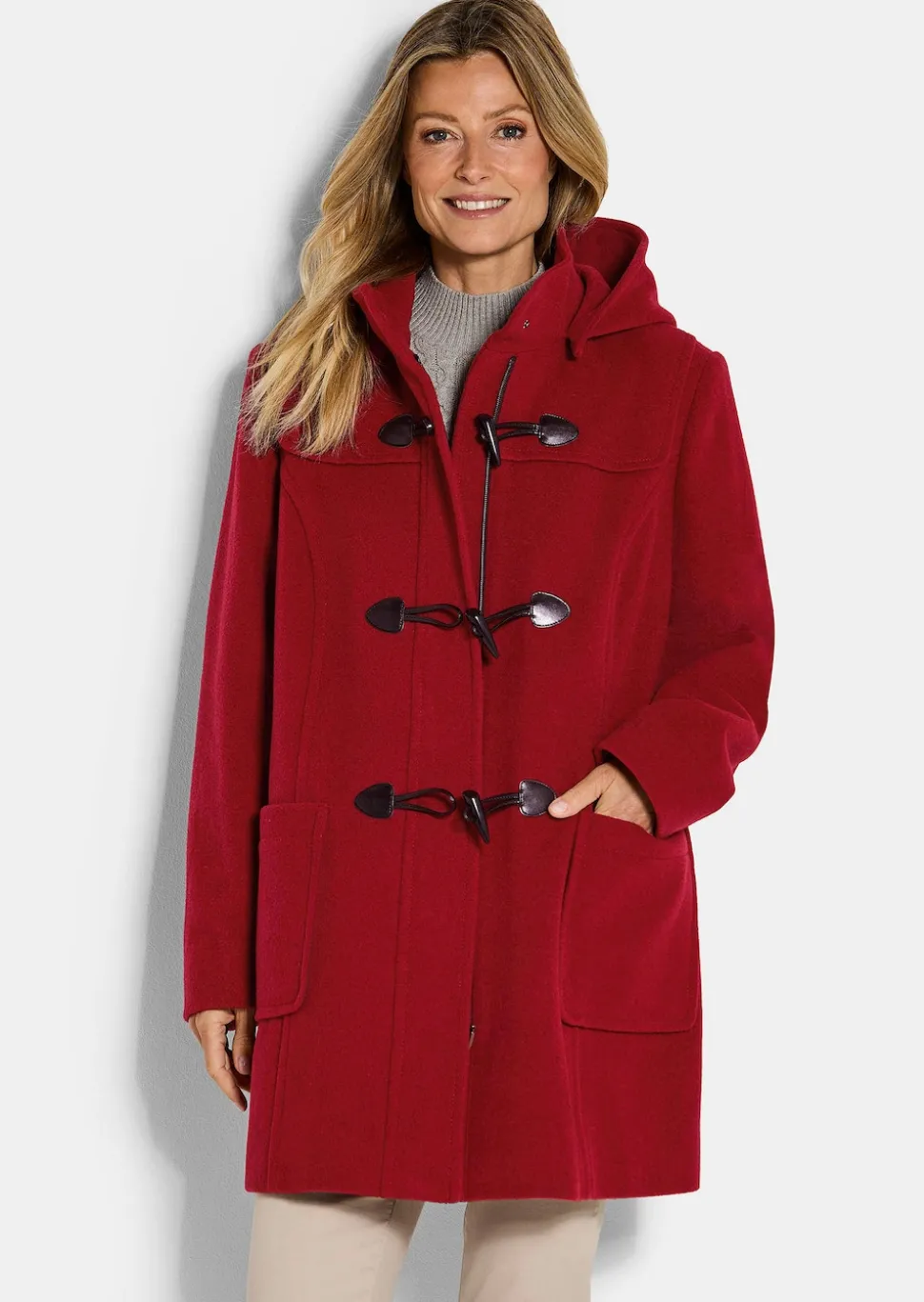 Klassischer Dufflecoat aus feinster Wolle-Mischung