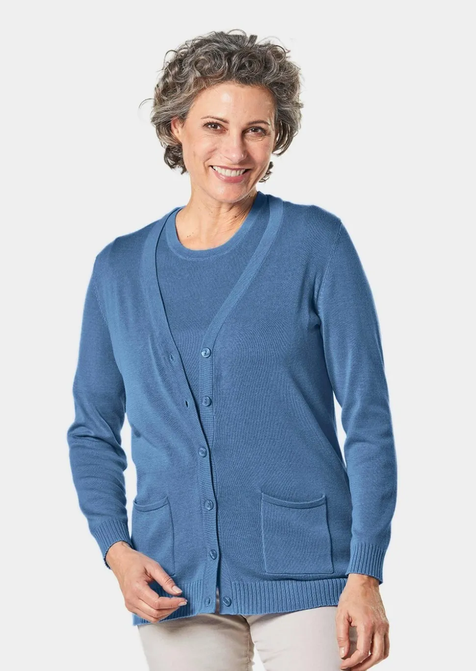 Klassisches Stricktwinset