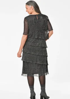 Kleid aus glänzendem Plissée