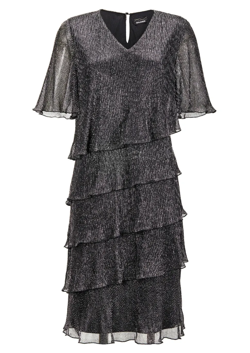 Kleid aus glänzendem Plissée