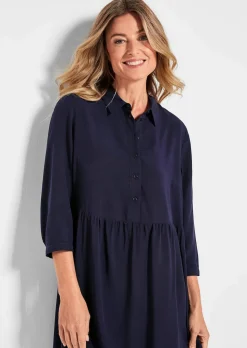 Kleid in Hemdblusenform