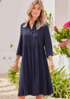 Kleid in Hemdblusenform