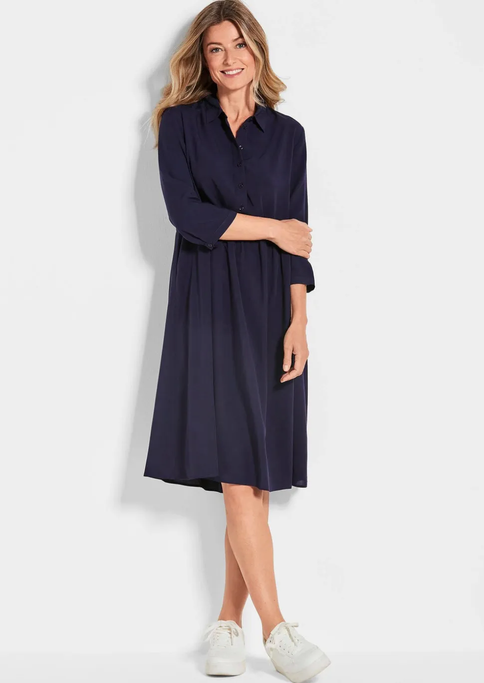 Kleid in Hemdblusenform