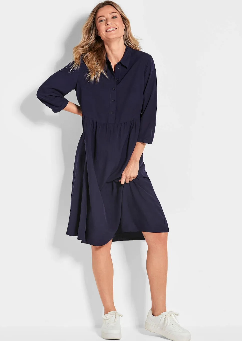 Kleid in Hemdblusenform