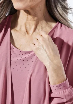 Kleid mit feinem Chiffonjäckchen