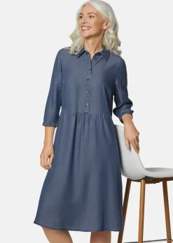 Kleid mit Hemdblusenkragen