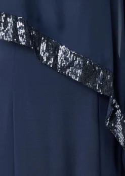 Kleid mit raffiniertem Chiffonüberwurf