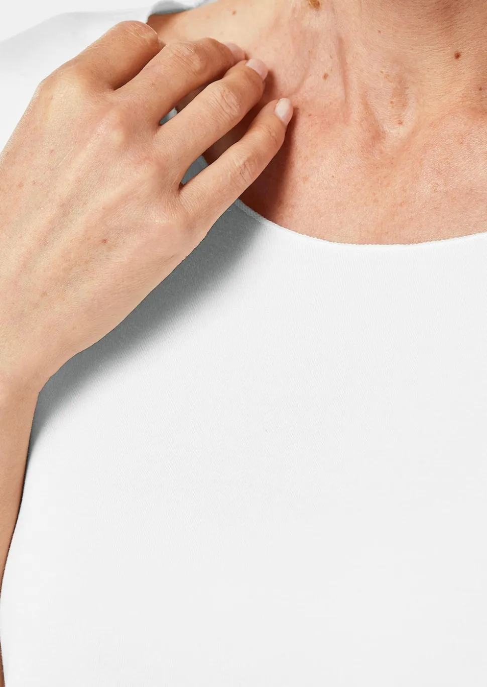Kombistarkes Langarmshirt mit tonaler Zierkante