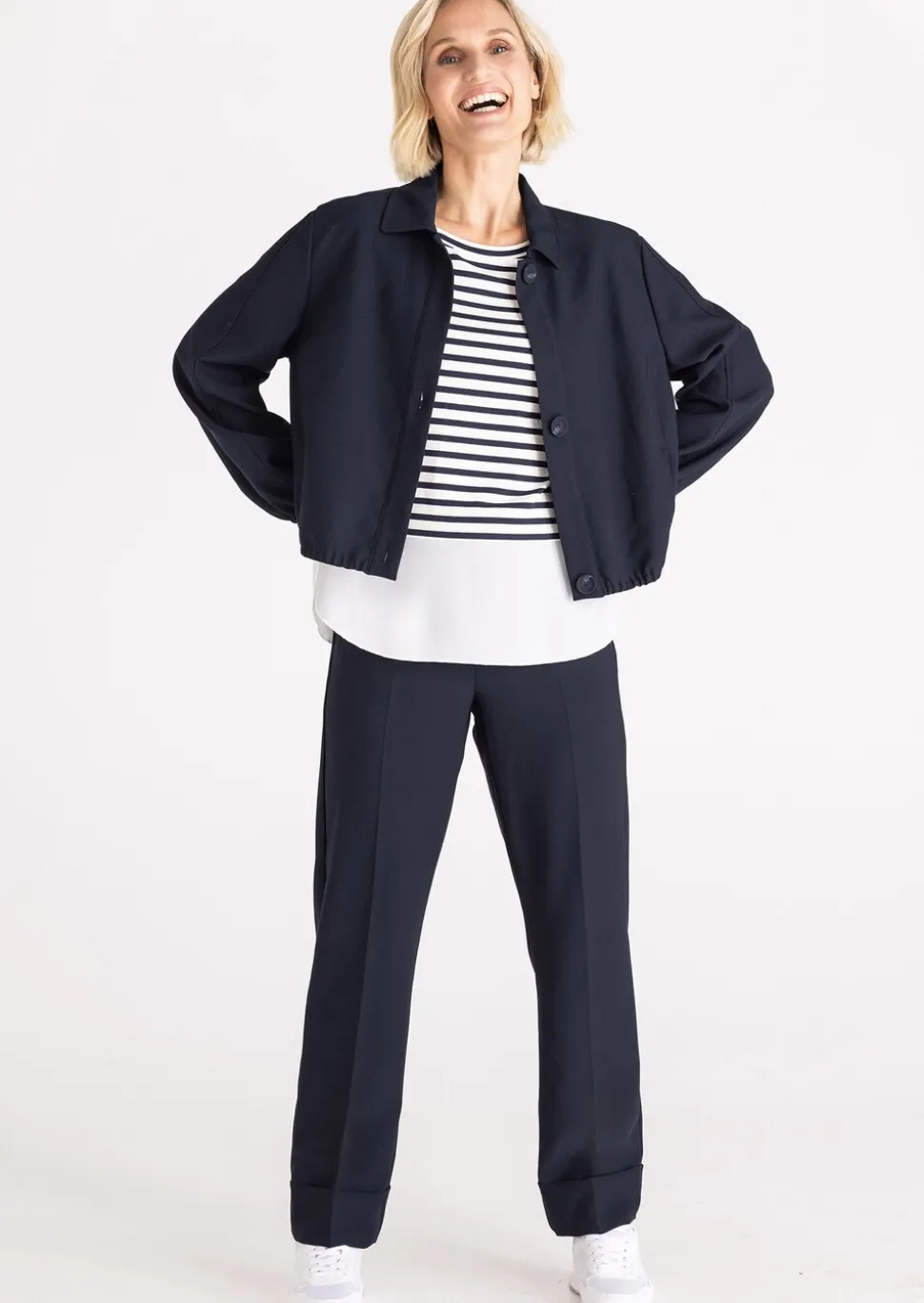 Kurzer Blouson mit Gummibündchen