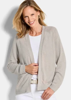 Kurze Strickjacke aus Bändchengarn