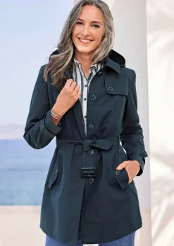 Kurzmantel im Trenchcoat-Stil