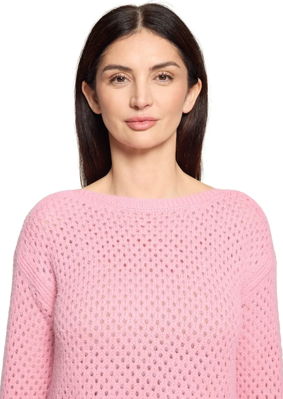 Kuscheliger Ajourpullover mit Lochmuster