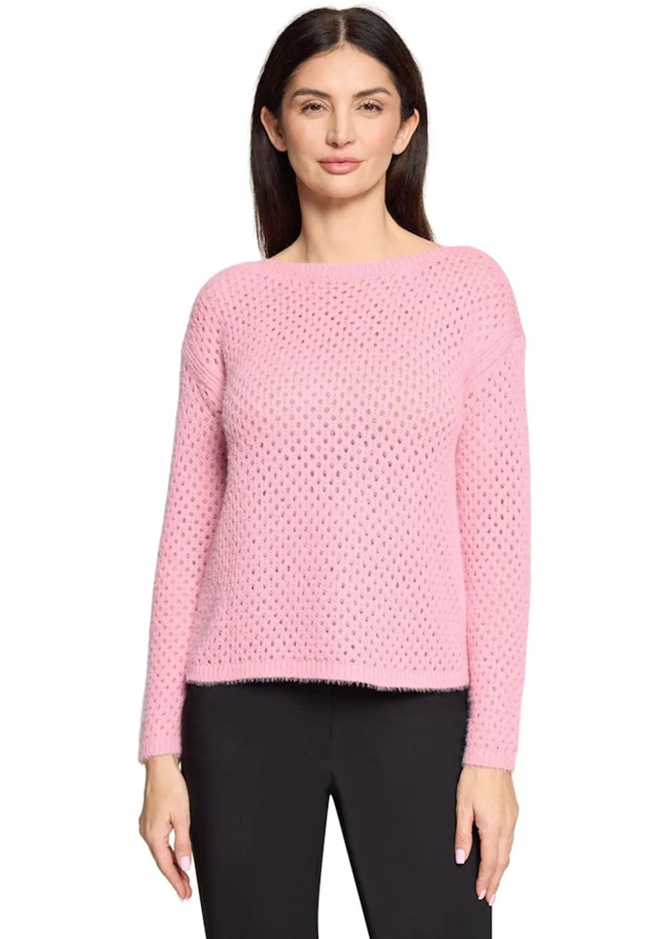 Kuscheliger Ajourpullover mit Lochmuster