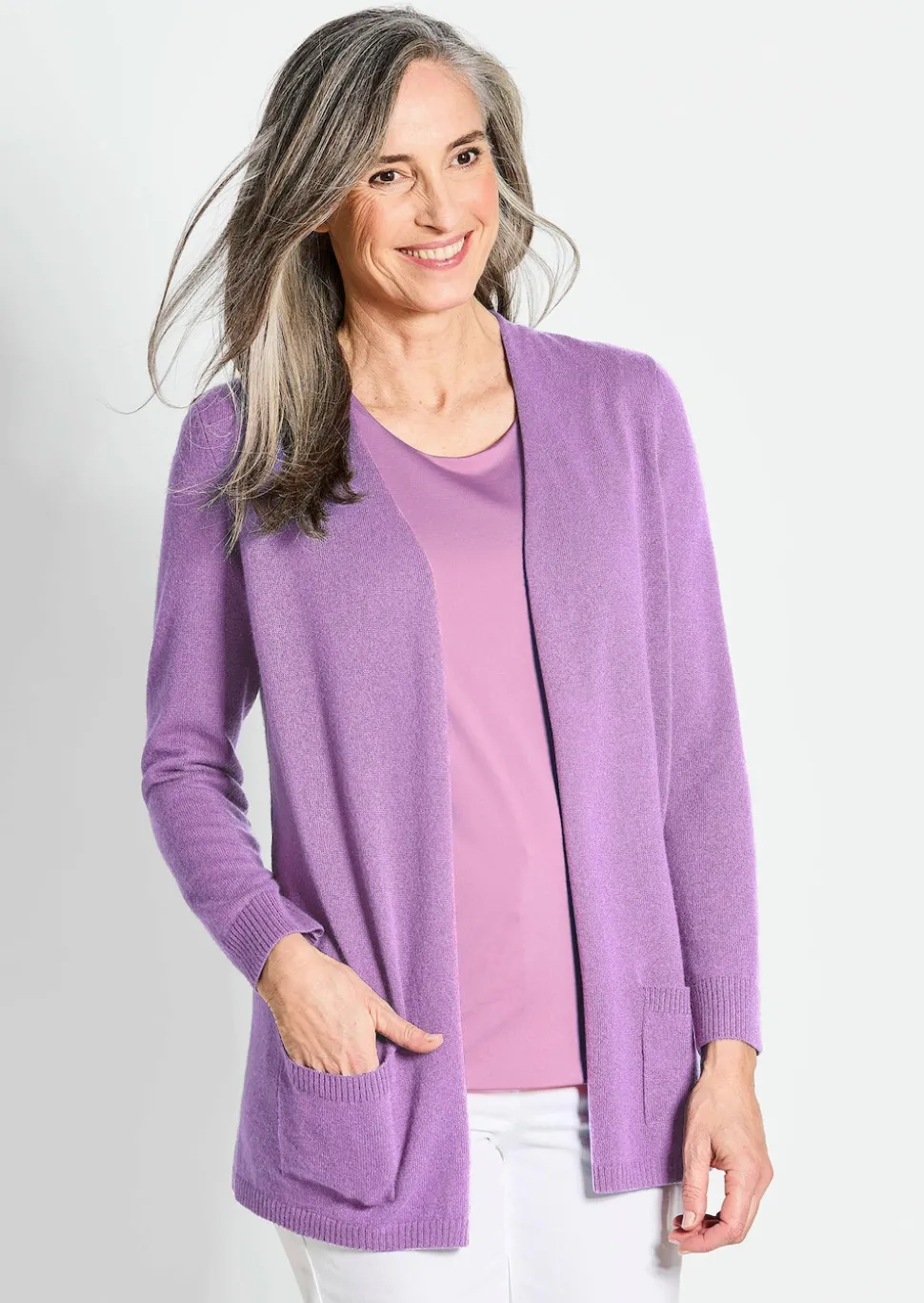 Kuschelweiche Kaschmir-Strickjacke