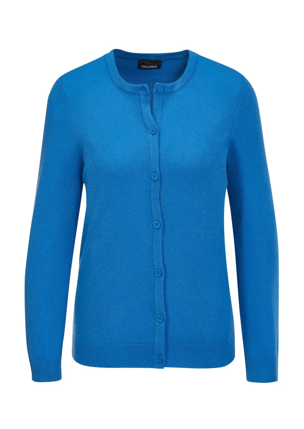 Kuschelweiche Kaschmir-Strickjacke mit Rundhals