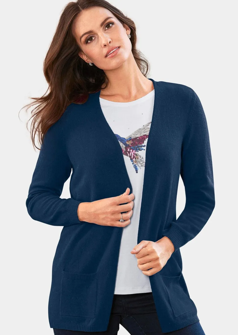 Kuschelweiche Kaschmir-Strickjacke