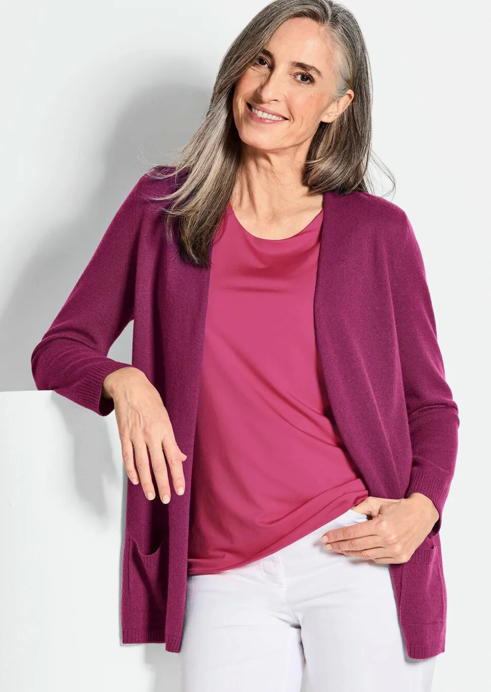Kuschelweiche Kaschmir-Strickjacke