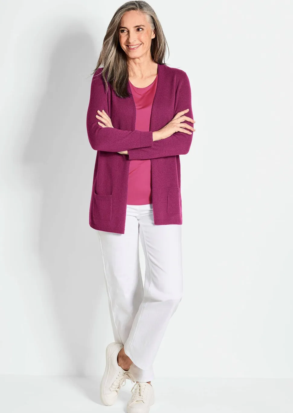 Kuschelweiche Kaschmir-Strickjacke
