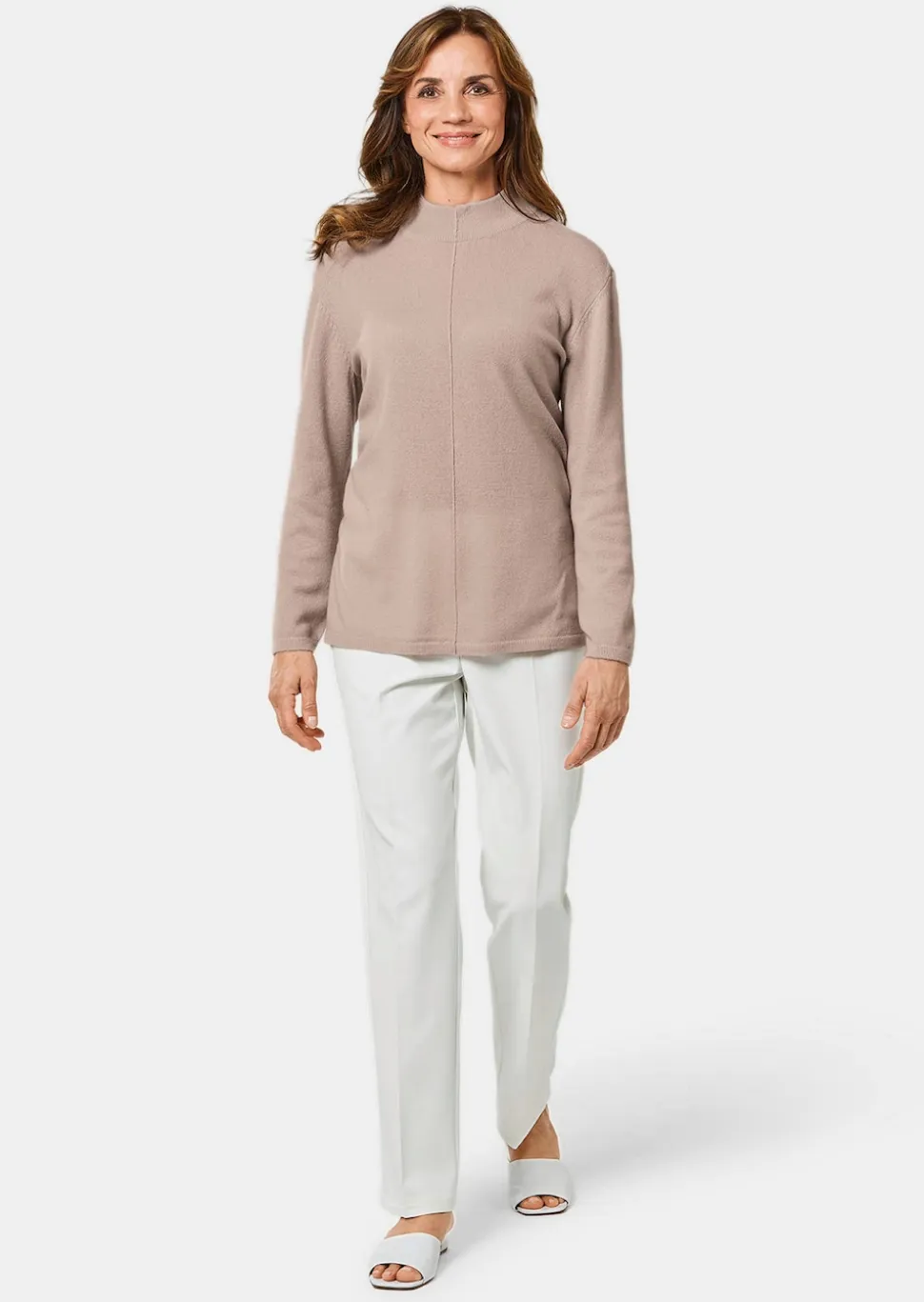 Kuschelweicher Kaschmirpullover mit Kragen
