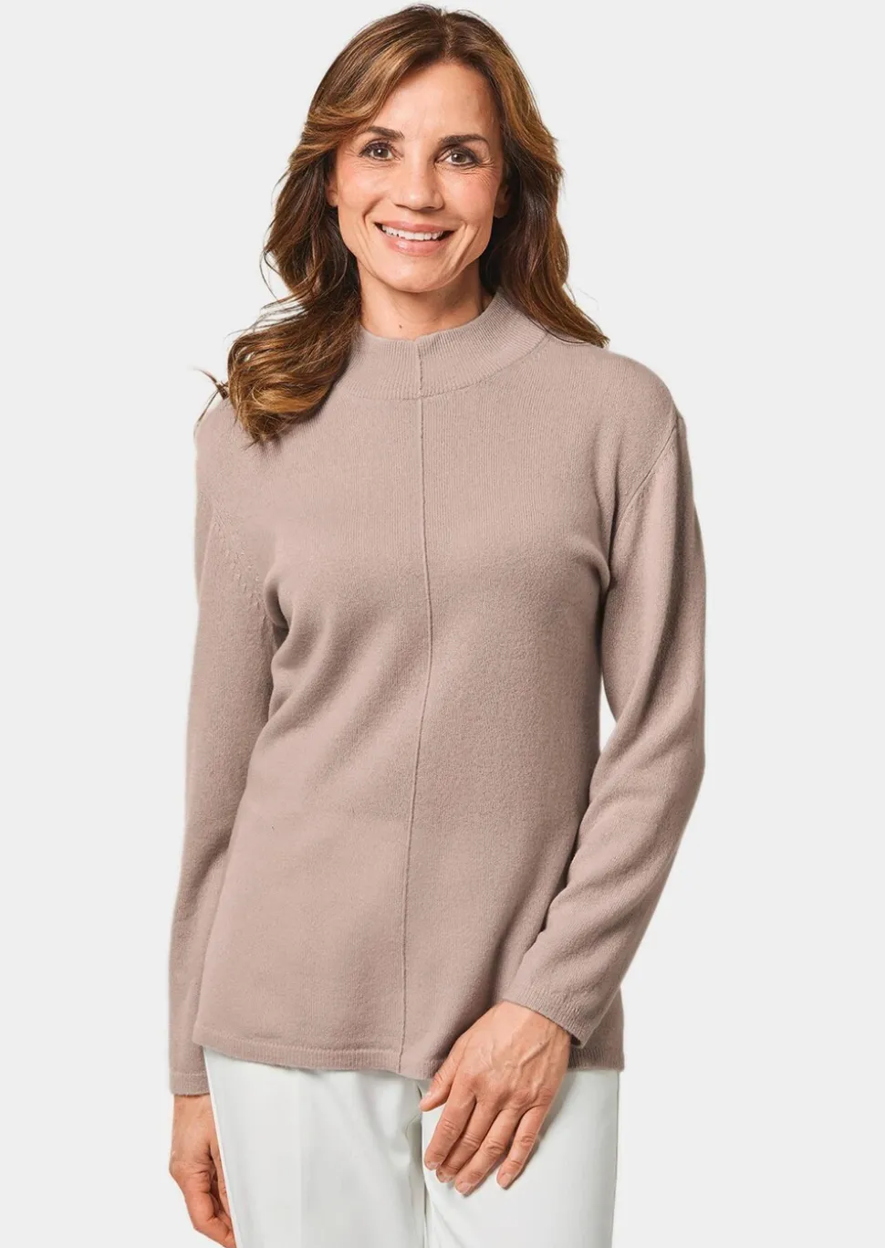 Kuschelweicher Kaschmirpullover mit Kragen