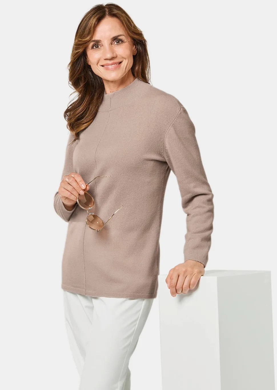 Kuschelweicher Kaschmirpullover mit Kragen