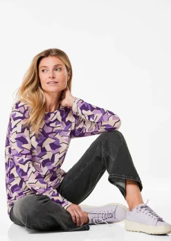 Langarmshirt mit auffälligem Muster