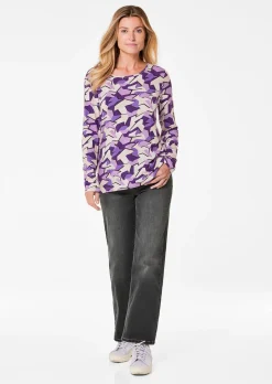 Langarmshirt mit auffälligem Muster