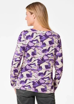Langarmshirt mit auffälligem Muster