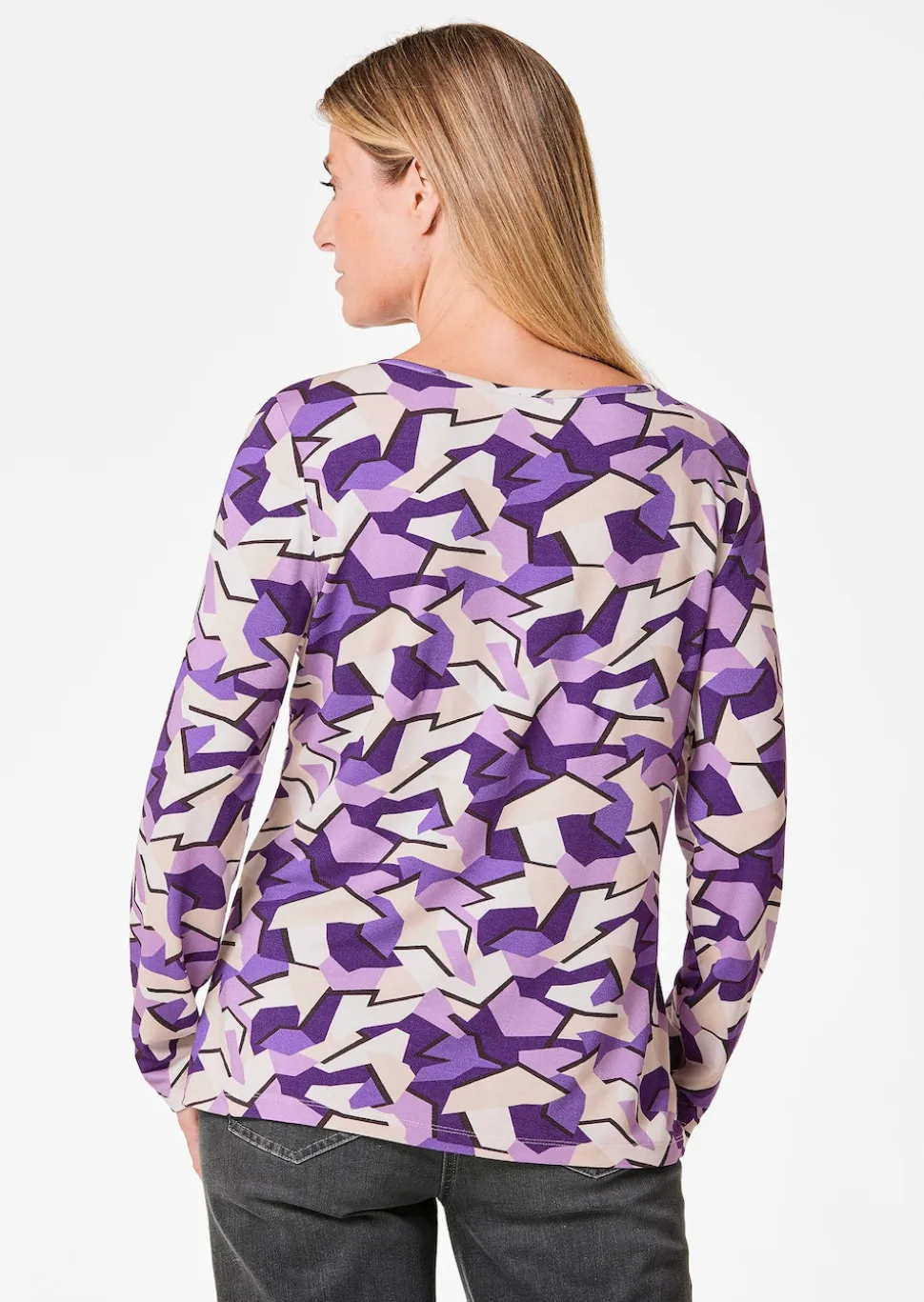 Langarmshirt mit auffälligem Muster
