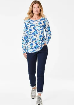 Langarmshirt mit auffälligem Muster